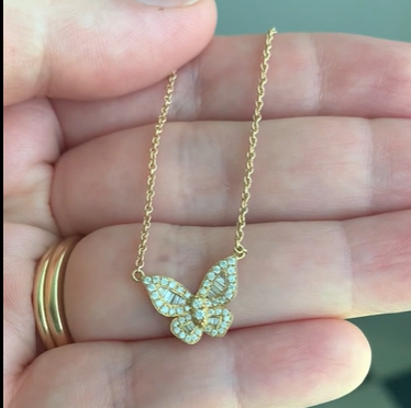 Lab Diamond Butterfly Pendant from Fiorese MMR