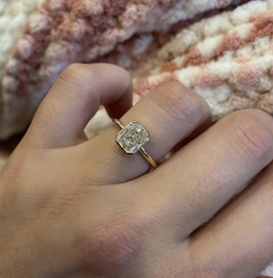 Radiant cut diamond ring from Fiorese