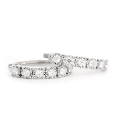 Round Lab Diamond Six-stone Huggie Earrings