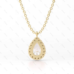 1 ct / 2 ct Halo Pear Pendant - MMR