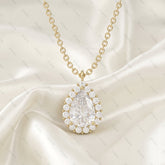 1 ct / 2 ct Halo Pear Pendant - MMR