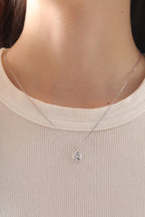 1 ct/ 2 ct Round solitaire 4-paw Pendant - MMR