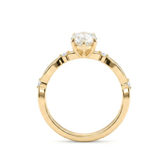 1.08CT Marquise Lab Diamond Solitaire Engagement Ring with Twist Shank - MMR