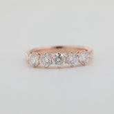 10K Rose Gold Old European Cut Lab Diamond 5 Stone Ring - MMR