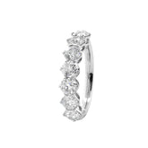 10K White Gold 4mm Old European Cut Moissanite Eternity Band - MMR