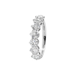 10K White Gold 4mm Old European Cut Moissanite Eternity Band - MMR