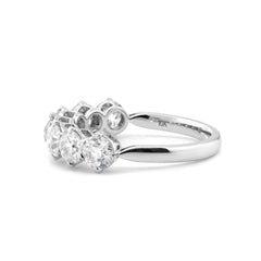 10K White Gold 4mm Old European Cut Moissanite Eternity Band - MMR