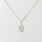 10K Yellow Gold 1.5ct Emerald Cut Lab Diamond Pendant (Pendant only) - MMR