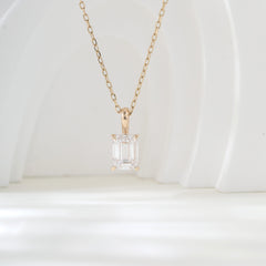 10K Yellow Gold 1.5ct Emerald Cut Lab Diamond Pendant (Pendant only) - MMR