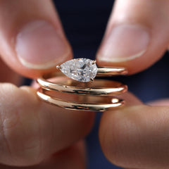 10K Yellow Gold 1ct Marquise Moissanite Solitaire Ring - MMR