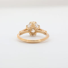 10K Yellow Gold 2.03ct Round Cut Lab Diamond Vintage Ring - MMR