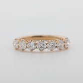 10K Yellow Gold 4mm Old European Cut Lab Diamond 7-Stone Ring - MMR