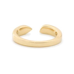 10K Yellow Gold Pear Sapphire and Marquise Lab Diamond Bezel Open Ring - MMR