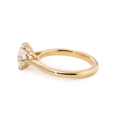 Round Lab Diamond 6-Prong Floral Bridal Set — Engagement Ring with 9-Stone Matching Band