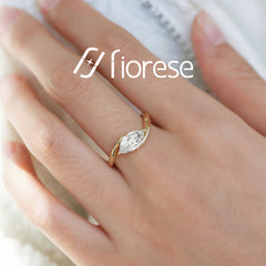 1.3–1.4ct Marquise Crushed Ice Cut Twisted Band Ring - MMR