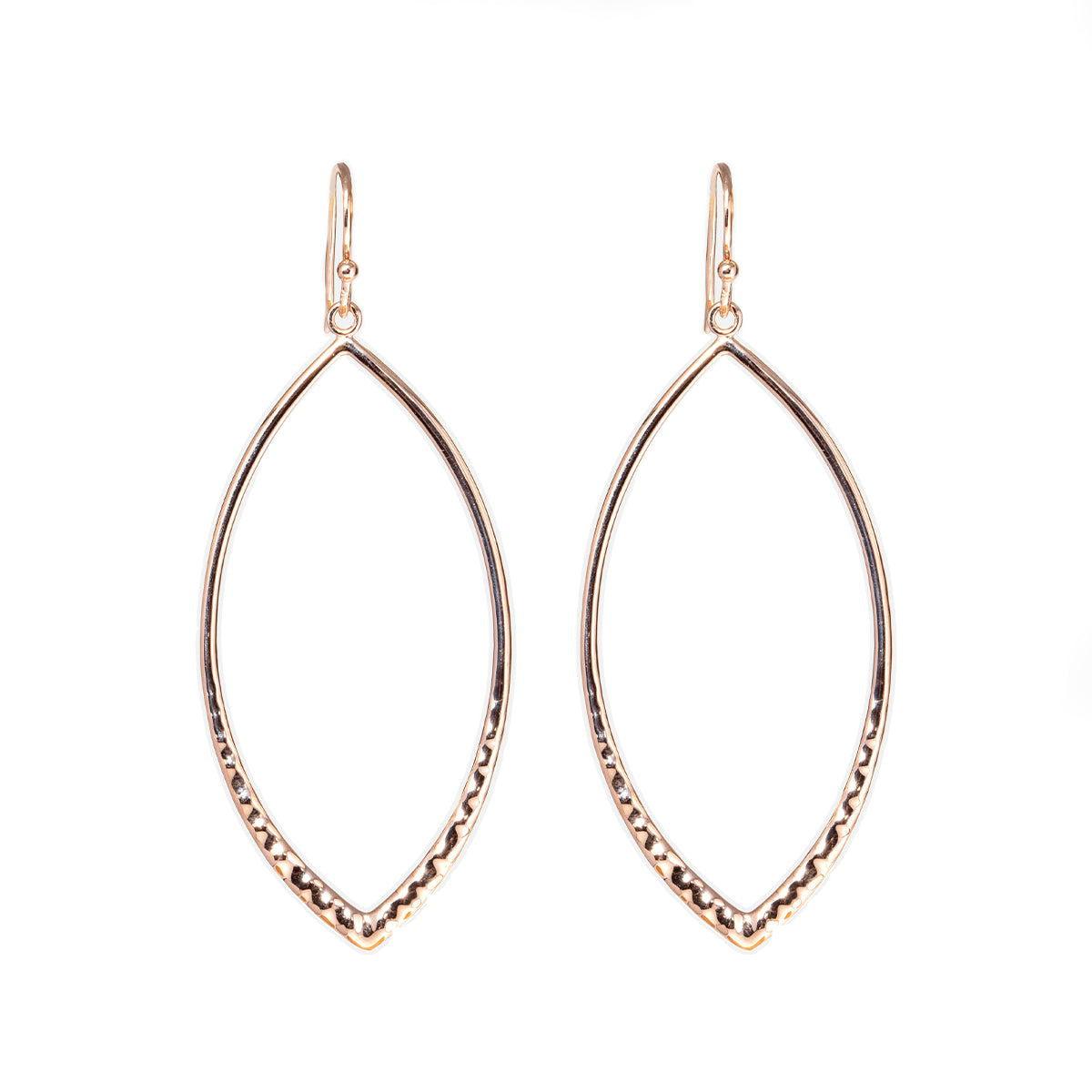 14K Rose Gold Nugget Earrings – Elegant Statement Design