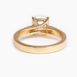 14K Yellow Gold 1.5 Carat Old Mine Cut Lab Diamond Solitaire Ring