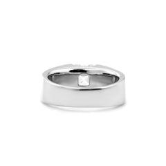 14K White Gold 1.38CT (IGI) Asscher Cut Lab Diamond Wide Band Design Ring - MMR
