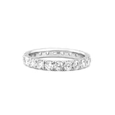 14K White Gold 2.7mm Round Brilliant Lab Diamond Full Eternity Ring (US6.5 Unresizable) - MMR