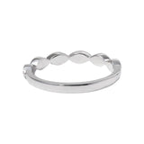 14K White Gold Diamond Stacking Ring