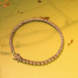 14K White Gold Marquise Cut Buckle Lab Diamond Tennis Bracelet