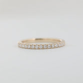 14K Yellow Gold 1.6mm Round Lab Diamond Half Eternity Ring - MMR