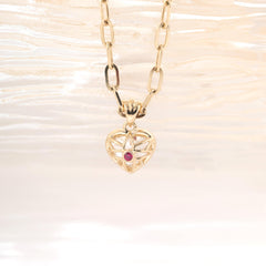 14K Yellow Gold 1.85ct Heart Shaped Lab Diamond Pendant (Pendant only) - MMR
