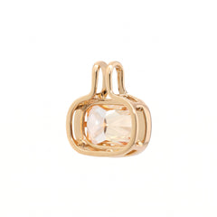 14K Yellow Gold 3.03CT Yellow Cushion Diamond Bezel Set Pendant - MMR