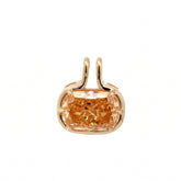 14K Yellow Gold 3.03CT Yellow Cushion Diamond Bezel Set Pendant - MMR