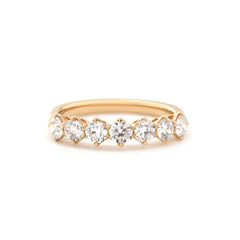 14K Yellow Gold 3.5mm Old European Cut Lab Diamond Eternity Band - MMR