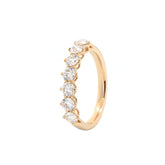 14K Yellow Gold 3.5mm Old European Cut Lab Diamond Eternity Band - MMR