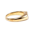 14K Yellow Gold Emerald Cut Lab Diamond Half Bezel Setting Ring (Ring Setting Only)