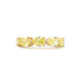 14K Yellow Gold Pear Lab Yellow Diamond East - West Design Ring - MMR