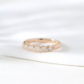 14K Yellow Gold Round Lab Diamond 6-stone Ring - MMR