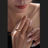 18K Yellow Gold Wedding Band Set