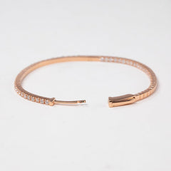 18k Rose Gold Diamond Huge Hoop Earrings