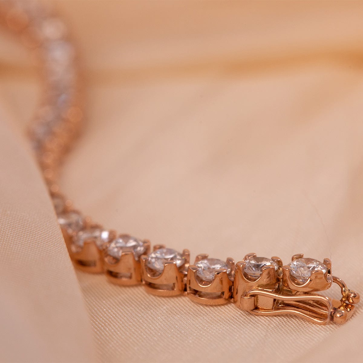 18K Rose Gold Lab Diamond Tennis Bracelet