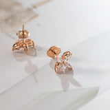 18K Rose Gold Marquise Cut Lab Diamond Flower Earrings