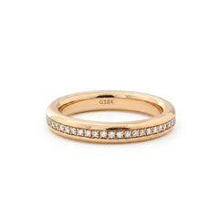 18K Rose Gold Micro 1.0mm Lab Diamond Eternity Band (US7.75 Unresizable) - MMR
