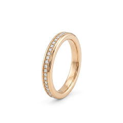 18K Rose Gold Micro 1.0mm Lab Diamond Eternity Band (US7.75 Unresizable) - MMR