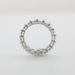 18K White Gold 5*3.5mm Oval Lab Diamond Eternity Ring - MMR