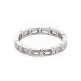 18K White Gold Bezel Baguette Lab Diamond Eternity Ring