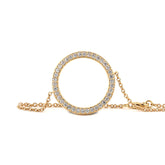 18K Yellow Gold 1.5mm Brilliant Cut Lab Diamond Bracelet (16cm) - MMR