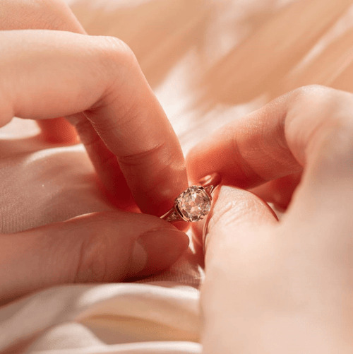 18K Yellow Gold 2ct Old Mine Cut Diamond Statement Wedding Ring