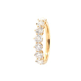 18K Yellow Gold 4mm Round Brilliant Cut Lab Diamond Eternity Band - MMR