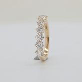 18K Yellow Gold Old European Cut Lab Diamond 7-Stone Ring - MMR