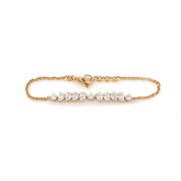 18K Yellow Gold Two - Shape Lab Diamond Bracelet – Round & Pear Cuts - MMR