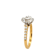 18k Yellow & White Gold 1.5 Carat OEC Lab Diamond Antique Style Engagement Ring