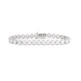 14K White Gold Round Lab Diamond Crown Setting Lab Diamond Tennis Bracelet