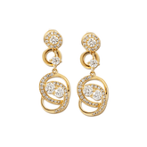 Round brilliant Lab Diamond Celestial Ring-Inspired Stud Earrings